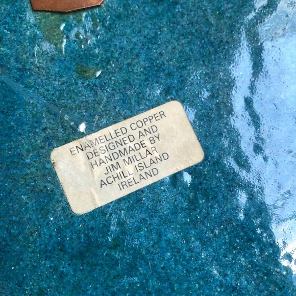 VINTAGE Plate Decorative Enamel Copper from Ireland - Picture 3 of 10